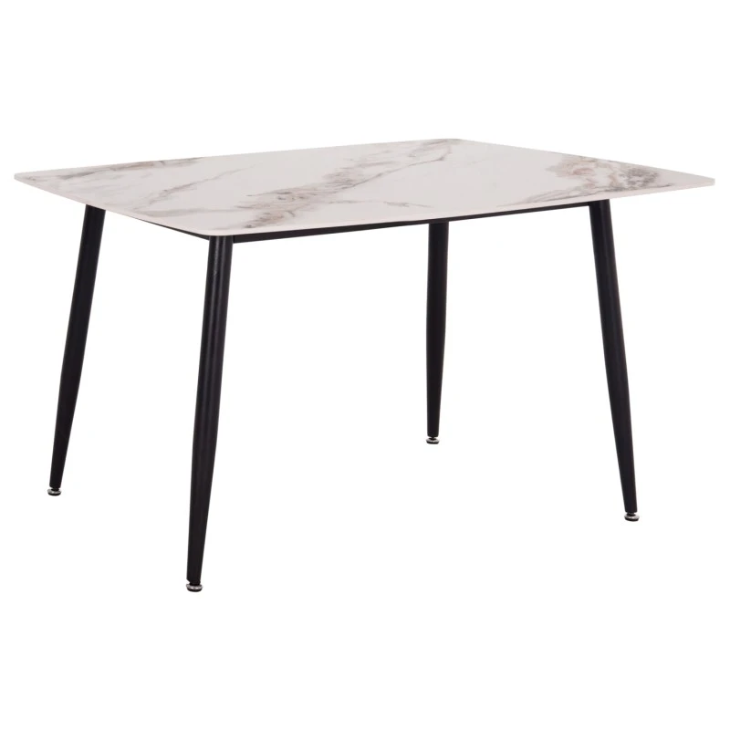 ΤΡΑΠΕΖΙ RAVEN HM18149.04 ΚΕΡΑΜΙΚΟ TOP ΜΕ ΟΨΗ ΛΕΥΚΟ/ΚΑΦΕ ΜΑΡΜΑΡΟ 140x80x74Υεκ.