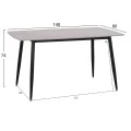 ΤΡΑΠΕΖΙ RAVEN HM18149.13 ΚΕΡΑΜΙΚΟ TOP ΜΕ ΟΨΗ ΓΚΡΙ ΜΑΡΜΑΡΟ 140x80x74Υεκ.