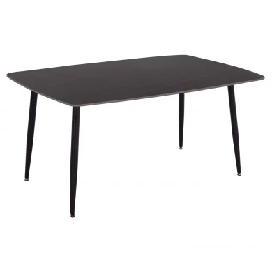 ΤΡΑΠΕΖΙ RAVEN HM18150.02 ΚΕΡΑΜΙΚΟ TOP ΜΕ ΟΨΗ ΜΑΥΡΟ ΜΑΡΜΑΡΟ 160x80x74Υεκ.
