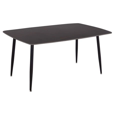 ΤΡΑΠΕΖΙ RAVEN HM18150.02 ΚΕΡΑΜΙΚΟ TOP ΜΕ ΟΨΗ ΜΑΥΡΟ ΜΑΡΜΑΡΟ 160x80x74Υεκ.