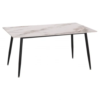 ΤΡΑΠΕΖΙ RAVEN HM18150.04 ΚΕΡΑΜΙΚΟ TOP ΜΕ ΟΨΗ ΛΕΥΚΟ/ΚΑΦΕ ΜΑΡΜΑΡΟ 160x80x74Υεκ.
