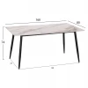 ΤΡΑΠΕΖΙ RAVEN HM18150.04 ΚΕΡΑΜΙΚΟ TOP ΜΕ ΟΨΗ ΛΕΥΚΟ/ΚΑΦΕ ΜΑΡΜΑΡΟ 160x80x74Υεκ.