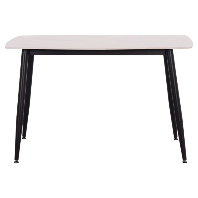 ΤΡΑΠΕΖΙ RAVEN HM9854.01 ΚΕΡΑΜΙΚΟ TOP ΜΑΤ ΛΕΥΚΟ ΜΑΡΜΑΡΟ-ΜΑΥΡΟ ΜΕΤΑΛΛΟ 120x70x73Υεκ.