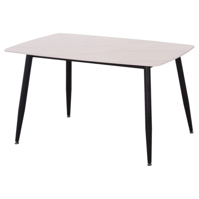 ΤΡΑΠΕΖΙ RAVEN HM9854.01 ΚΕΡΑΜΙΚΟ TOP ΜΑΤ ΛΕΥΚΟ ΜΑΡΜΑΡΟ-ΜΑΥΡΟ ΜΕΤΑΛΛΟ 120x70x73Υεκ.