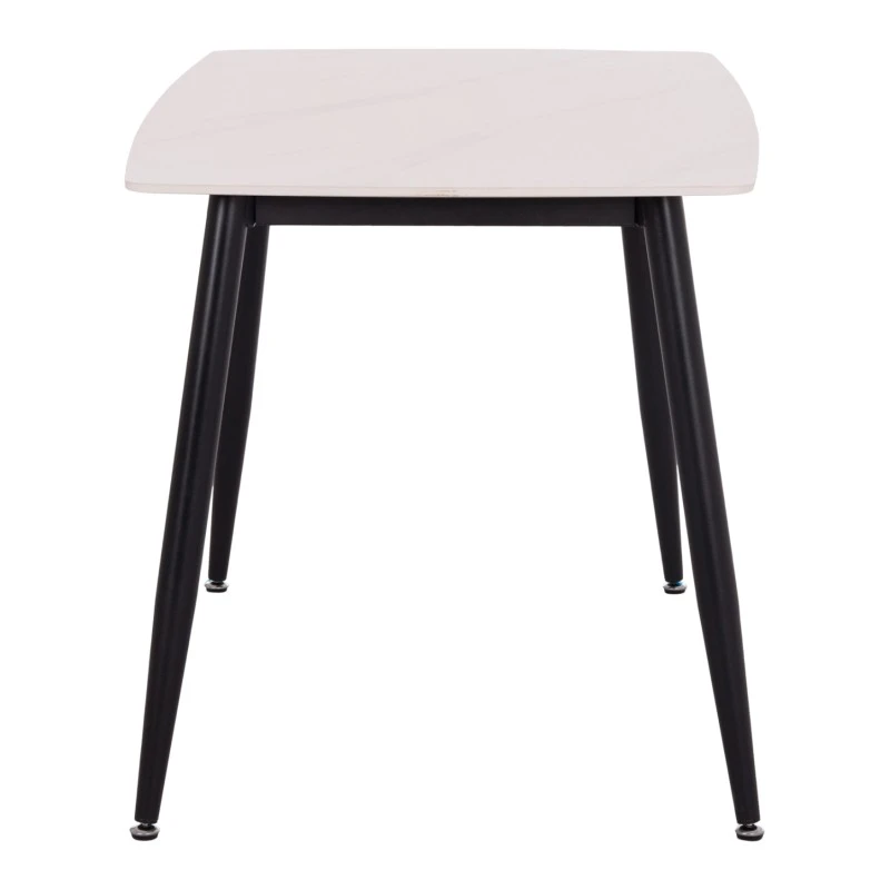ΤΡΑΠΕΖΙ RAVEN HM9854.01 ΚΕΡΑΜΙΚΟ TOP ΛΕΥΚΟ ΜΑΡΜΑΡΟ-ΜΑΥΡΟ ΜΕΤΑΛΛΟ 117,5x67,5x76Υεκ.