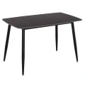 ΤΡΑΠΕΖΙ RAVEN HM9854.02 ΚΕΡΑΜΙΚΟ TOP ΜΑΥΡΟ ΜΑΡΜΑΡΟ-ΜΑΥΡΟ ΜΕΤΑΛΛΟ 117,5x67,5x76Υεκ.