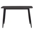 ΤΡΑΠΕΖΙ RAVEN HM9854.02 ΚΕΡΑΜΙΚΟ TOP ΜΑΥΡΟ ΜΑΡΜΑΡΟ-ΜΑΥΡΟ ΜΕΤΑΛΛΟ 117,5x67,5x76Υεκ.