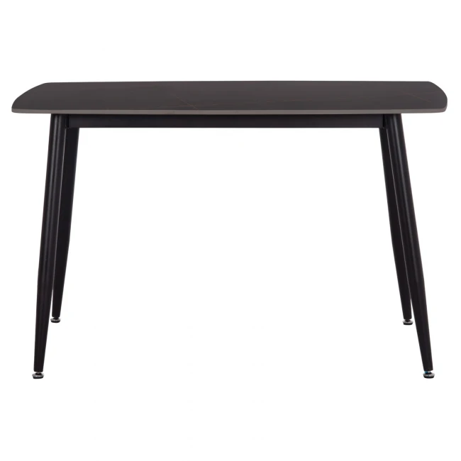 ΤΡΑΠΕΖΙ RAVEN HM9854.02 ΚΕΡΑΜΙΚΟ TOP ΜΑΥΡΟ ΜΑΡΜΑΡΟ-ΜΑΥΡΟ ΜΕΤΑΛΛΟ 120x70x73Υεκ.