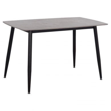 ΤΡΑΠΕΖΙ RAVEN HM9854.13 ΚΕΡΑΜΙΚΟ TOP ΓΚΡΙ ΜΑΡΜΑΡΟ-ΜΑΥΡΟ ΜΕΤΑΛΛΟ 120x70x73Υεκ.