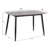 ΤΡΑΠΕΖΙ RAVEN HM9854.13 ΚΕΡΑΜΙΚΟ TOP ΓΚΡΙ ΜΑΡΜΑΡΟ-ΜΑΥΡΟ ΜΕΤΑΛΛΟ 120x70x73Υεκ.