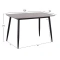 ΤΡΑΠΕΖΙ RAVEN HM9854.13 ΚΕΡΑΜΙΚΟ TOP ΓΚΡΙ ΜΑΡΜΑΡΟ-ΜΑΥΡΟ ΜΕΤΑΛΛΟ 120x70x73Υεκ.