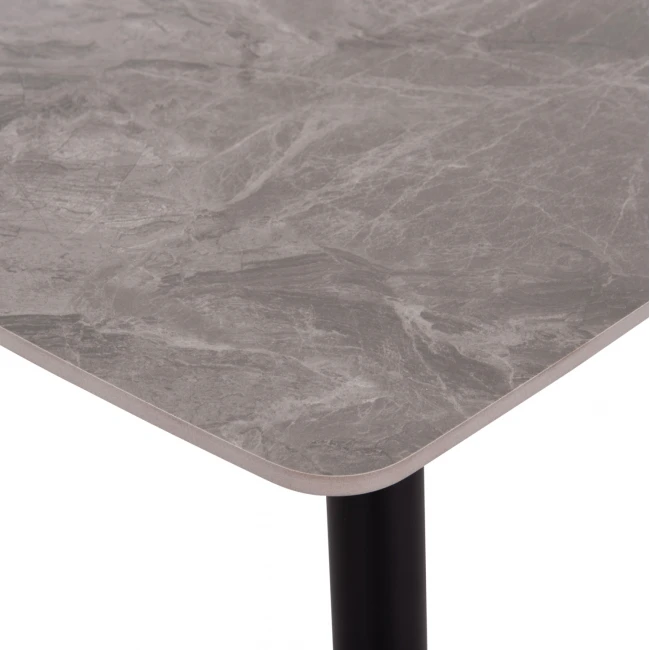 ΤΡΑΠΕΖΙ RAVEN HM9854.13 ΚΕΡΑΜΙΚΟ TOP ΓΚΡΙ ΜΑΡΜΑΡΟ-ΜΑΥΡΟ ΜΕΤΑΛΛΟ 120x70x73Υεκ.