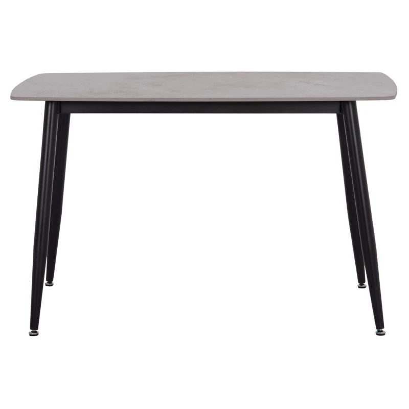 ΤΡΑΠΕΖΙ RAVEN HM9854.13 ΚΕΡΑΜΙΚΟ TOP ΓΚΡΙ ΜΑΡΜΑΡΟ-ΜΑΥΡΟ ΜΕΤΑΛΛΟ 120x70x73Υεκ.