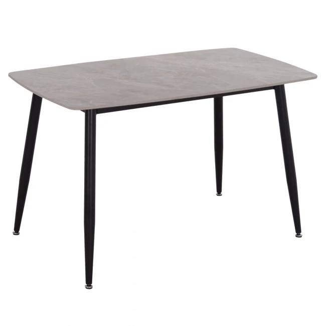 ΤΡΑΠΕΖΙ RAVEN HM9854.13 ΚΕΡΑΜΙΚΟ TOP ΓΚΡΙ ΜΑΡΜΑΡΟ-ΜΑΥΡΟ ΜΕΤΑΛΛΟ 120x70x73Υεκ.