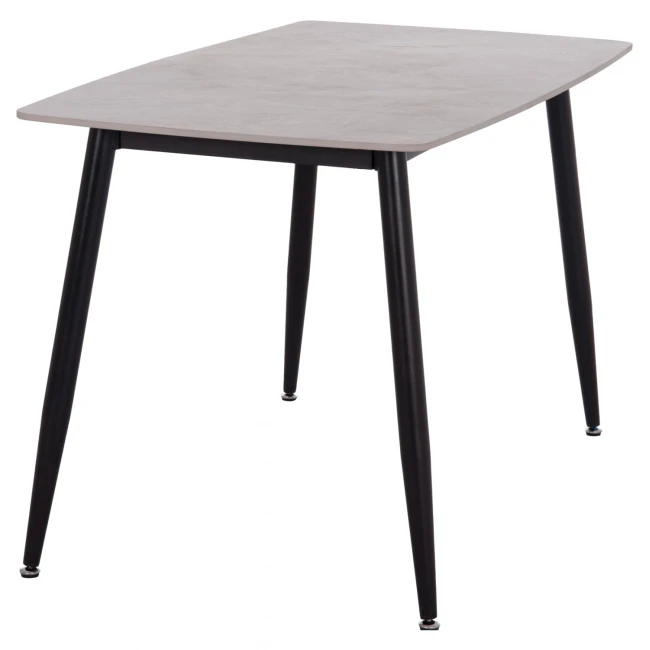 ΤΡΑΠΕΖΙ RAVEN HM9854.13 ΚΕΡΑΜΙΚΟ TOP ΓΚΡΙ ΜΑΡΜΑΡΟ-ΜΑΥΡΟ ΜΕΤΑΛΛΟ 120x70x73Υεκ.