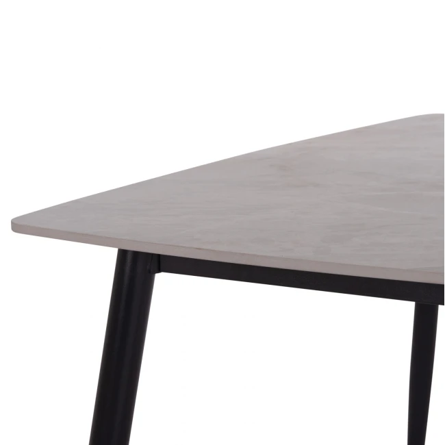 ΤΡΑΠΕΖΙ RAVEN HM9854.13 ΚΕΡΑΜΙΚΟ TOP ΓΚΡΙ ΜΑΡΜΑΡΟ-ΜΑΥΡΟ ΜΕΤΑΛΛΟ 120x70x73Υεκ.