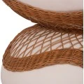 ΤΡΑΠΕΖΙ ΣΑΛΟΝΙΟΥ ANNA HM18157.02 FIBER CEMENT ΛΕΥΚΟ-ΦΥΣΙΚΟ RATTAN--Φ92x44.5Υεκ