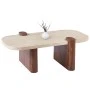 ΤΡΑΠΕΖΙ ΣΑΛΟΝΙΟΥ ARDEN HM18435 MDF TOP ΟΨΗ ΤΡΑΒΕΡΤΙΝΑΣ-MDF ΠΟΔΙΑ ΚΑΡΥΔΙ 120x60x40Υεκ