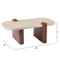 ΤΡΑΠΕΖΙ ΣΑΛΟΝΙΟΥ ARDEN HM18435 MDF TOP ΟΨΗ ΤΡΑΒΕΡΤΙΝΑΣ-MDF ΠΟΔΙΑ ΚΑΡΥΔΙ 120x60x40Υεκ