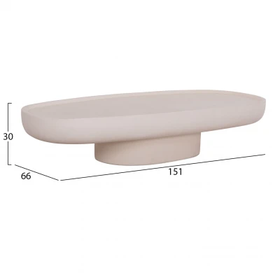 ΤΡΑΠΕΖΙ ΣΑΛΟΝΙΟΥ DESSY HM18153.02 FIBER CEMENT ΣΕ ΛΕΥΚΟ--151x66x30Υεκ.