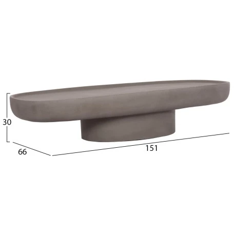 ΤΡΑΠΕΖΙ ΣΑΛΟΝΙΟΥ DESSY HM18153.03 FIBER CEMENT ΣΕ ΓΚΡΙ--151x66x30Υεκ.