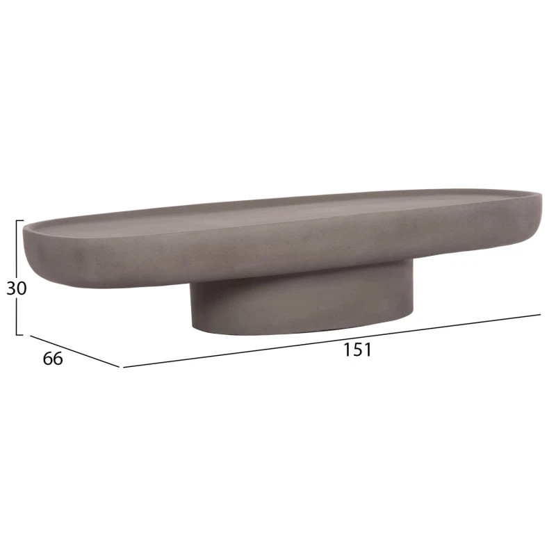 ΤΡΑΠΕΖΙ ΣΑΛΟΝΙΟΥ DESSY HM18153.03 FIBER CEMENT ΣΕ ΓΚΡΙ--151x66x30Υεκ.