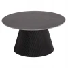 ΤΡΑΠΕΖΙ ΣΑΛΟΝΙΟΥ DUNCAN HM18022.01 ΚΕΡΑΜΙΚΟ TOP-MDF ΒΑΣΗ-ΜΑΥΡΟ Φ80x41Υεκ.
