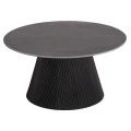 ΤΡΑΠΕΖΙ ΣΑΛΟΝΙΟΥ DUNCAN HM18022.01 ΚΕΡΑΜΙΚΟ TOP-MDF ΒΑΣΗ-ΜΑΥΡΟ Φ80x41Υεκ.