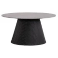 ΤΡΑΠΕΖΙ ΣΑΛΟΝΙΟΥ DUNCAN HM18022.01 ΚΕΡΑΜΙΚΟ TOP-MDF ΒΑΣΗ-ΜΑΥΡΟ Φ80x41Υεκ.