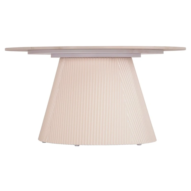 ΤΡΑΠΕΖΙ ΣΑΛΟΝΙΟΥ DUNCAN HM18022.02 ΚΕΡΑΜΙΚΟ TOP-MDF ΒΑΣΗ-ΚΡΕΜ ΛΕΥΚΟ Φ80x41Υεκ.