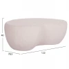 ΤΡΑΠΕΖΙ ΣΑΛΟΝΙΟΥ GERSON HM18151.02L FIBER CEMENT ΣΕ ΛΕΥΚΟ--122x78,5x40Υεκ.