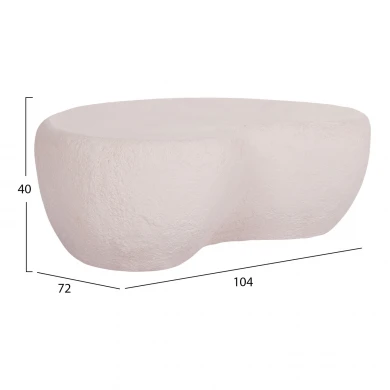 ΤΡΑΠΕΖΙ ΣΑΛΟΝΙΟΥ GERSON HM18151.02S FIBER CEMENT ΣΕ ΛΕΥΚΟ--104x72x40Υεκ.