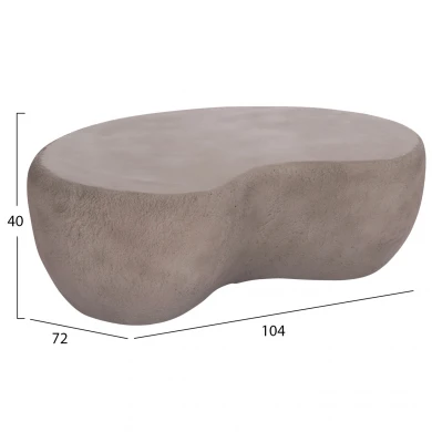 ΤΡΑΠΕΖΙ ΣΑΛΟΝΙΟΥ GERSON HM18151.03S FIBER CEMENT ΣΕ ΓΚΡΙ--104x72x40Υεκ.