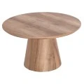 ΤΡΑΠΕΖΙ ΣΑΛΟΝΙΟΥ KARAN HM18028 MDF ΣΕ ΦΥΣΙΚΟ ΧΡΩΜΑ ΞΥΛΟΥ Φ80x45,5Υεκ.