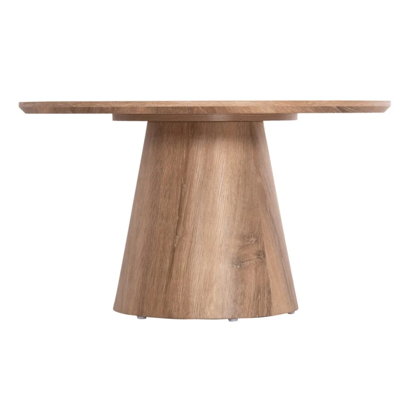 ΤΡΑΠΕΖΙ ΣΑΛΟΝΙΟΥ KARAN HM18028 MDF ΣΕ ΦΥΣΙΚΟ ΧΡΩΜΑ ΞΥΛΟΥ Φ80x45,5Υεκ.