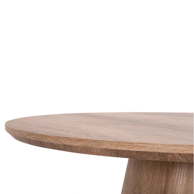 ΤΡΑΠΕΖΙ ΣΑΛΟΝΙΟΥ KARAN HM18028 MDF ΣΕ ΦΥΣΙΚΟ ΧΡΩΜΑ ΞΥΛΟΥ Φ80x45,5Υεκ.