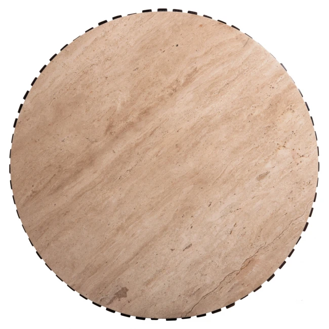 ΤΡΑΠΕΖΙ ΣΑΛΟΝΙΟΥ KREST HM9712 ΜΑΣΙΦ ΞΥΛΟ ΑΚΑΚΙΑΣ ΣΕ ΚΑΦΕ-ΤΡΑΒΕΡΤΙΝA Φ90x40Υεκ.