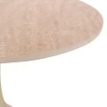 ΤΡΑΠΕΖΙ ΣΑΛΟΝΙΟΥ LONGSTEM HM18317.04 ΒΑΣΗ ΣΑΜΠΑΝΙ--ΚΕΡΑΜΙΚΟ TOP TRAVERTINE STONE Φ50
