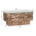 ΤΡΑΠΕΖΙ ΣΑΛΟΝΙΟΥ ΟΡΘΟΓΩΝΙΟ SPARROW HM18366 DRIFTWOOD--ΓΥΑΛΙ 105x45x47Υεκ.