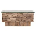 ΤΡΑΠΕΖΙ ΣΑΛΟΝΙΟΥ ΟΡΘΟΓΩΝΙΟ SPARROW HM18366 DRIFTWOOD--ΓΥΑΛΙ 105x45x47Υεκ.