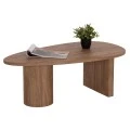 ΤΡΑΠΕΖΙ ΣΑΛΟΝΙΟΥ ΟΒΑΛ ALPER HM18327 MDF ΣΕ SONAMA ΧΡΩΜΑ 110x60x40Υεκ