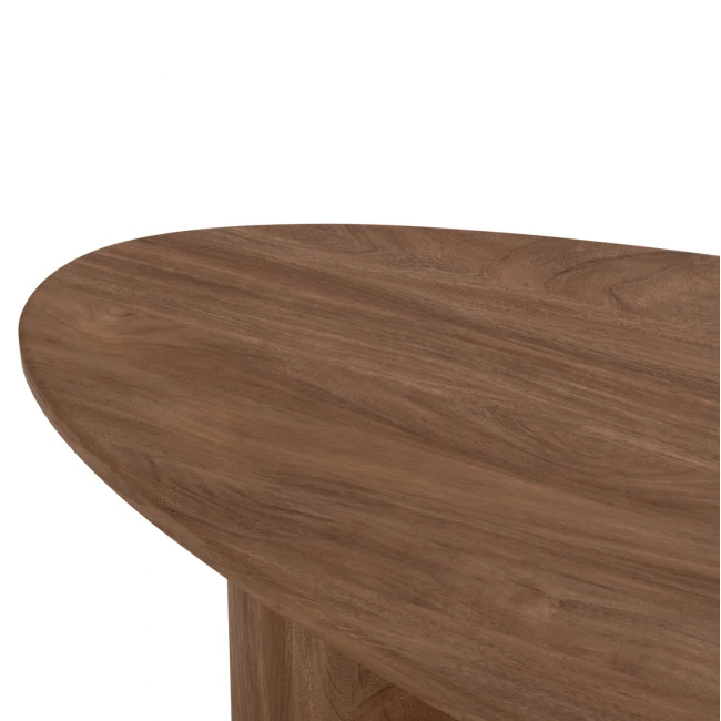 ΤΡΑΠΕΖΙ ΣΑΛΟΝΙΟΥ ΟΒΑΛ ALPER HM18327 MDF ΣΕ SONAMA ΧΡΩΜΑ 110x60x40Υεκ