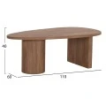 ΤΡΑΠΕΖΙ ΣΑΛΟΝΙΟΥ ΟΒΑΛ ALPER HM18327 MDF ΣΕ SONAMA ΧΡΩΜΑ 110x60x40Υεκ