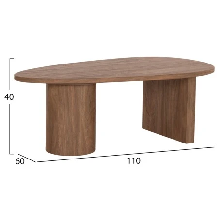 ΤΡΑΠΕΖΙ ΣΑΛΟΝΙΟΥ ΟΒΑΛ ALPER HM18327 MDF ΣΕ SONAMA ΧΡΩΜΑ 110x60x40Υεκ