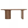 ΤΡΑΠΕΖΙ ΣΑΛΟΝΙΟΥ ΟΒΑΛ ALPER HM18327 MDF ΣΕ SONAMA ΧΡΩΜΑ 110x60x40Υεκ