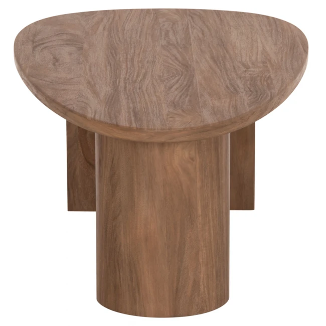 ΤΡΑΠΕΖΙ ΣΑΛΟΝΙΟΥ ΟΒΑΛ ALPER HM18327 MDF ΣΕ SONAMA ΧΡΩΜΑ 110x60x40Υεκ