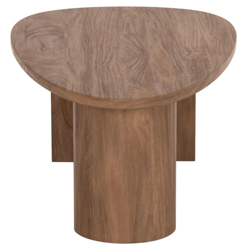 ΤΡΑΠΕΖΙ ΣΑΛΟΝΙΟΥ ΟΒΑΛ ALPER HM18327 MDF ΣΕ SONAMA ΧΡΩΜΑ 110x60x40Υεκ