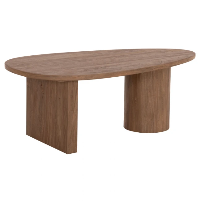 ΤΡΑΠΕΖΙ ΣΑΛΟΝΙΟΥ ΟΒΑΛ ALPER HM18327 MDF ΣΕ SONAMA ΧΡΩΜΑ 110x60x40Υεκ