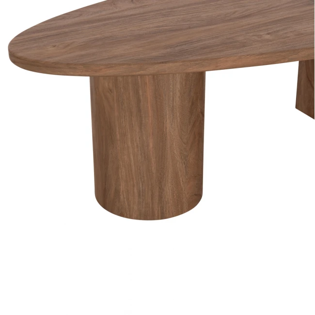 ΤΡΑΠΕΖΙ ΣΑΛΟΝΙΟΥ ΟΒΑΛ ALPER HM18327 MDF ΣΕ SONAMA ΧΡΩΜΑ 110x60x40Υεκ