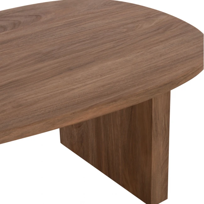 ΤΡΑΠΕΖΙ ΣΑΛΟΝΙΟΥ ΟΒΑΛ ALPER HM18327 MDF ΣΕ SONAMA ΧΡΩΜΑ 110x60x40Υεκ